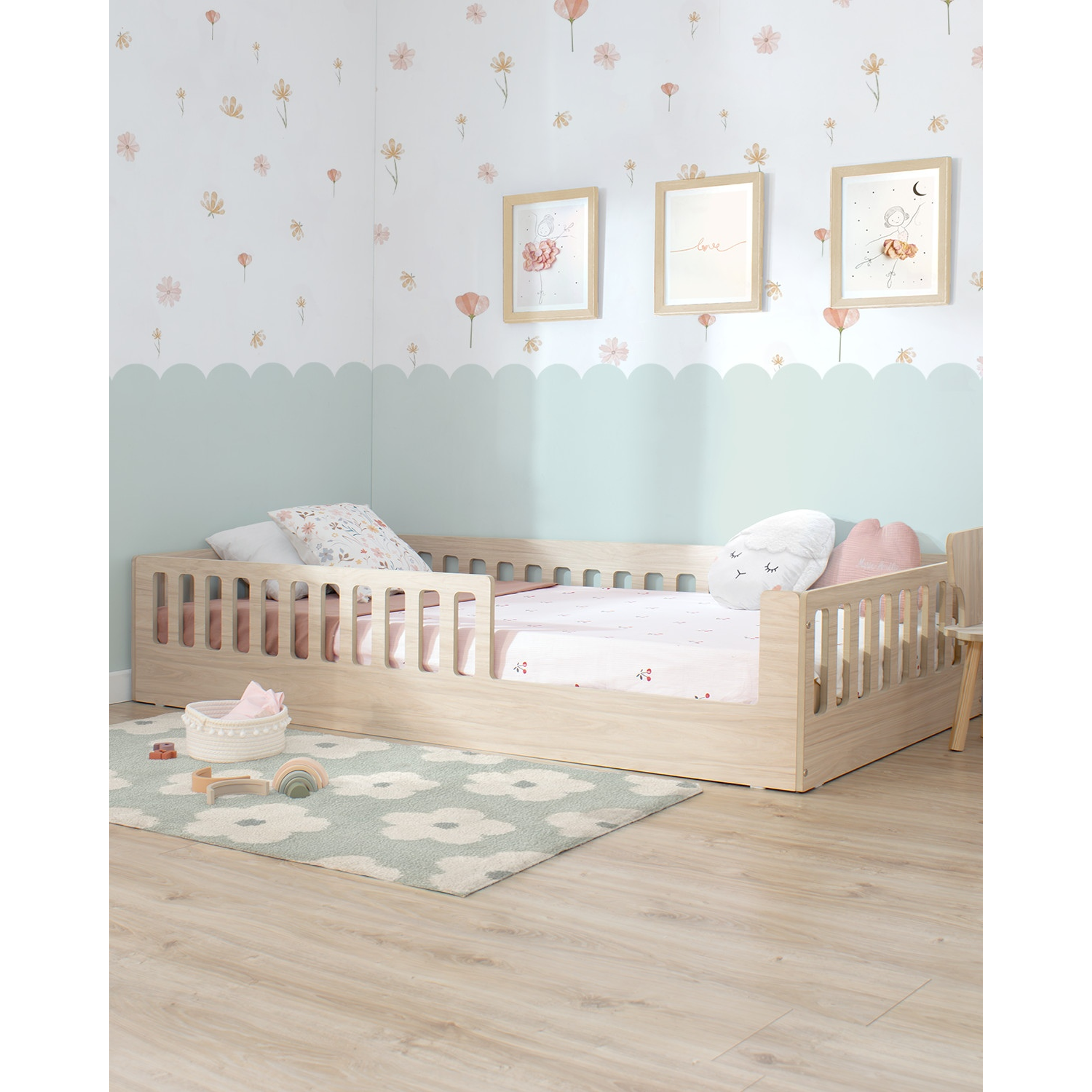 Cama Montessori / 1 plaza y media  1