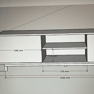 Rack personalizado de madera con patas de fierro 