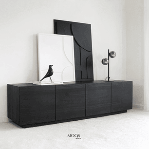 Rack Roma / Tinte negro personalizado 200x90x40 cm. 