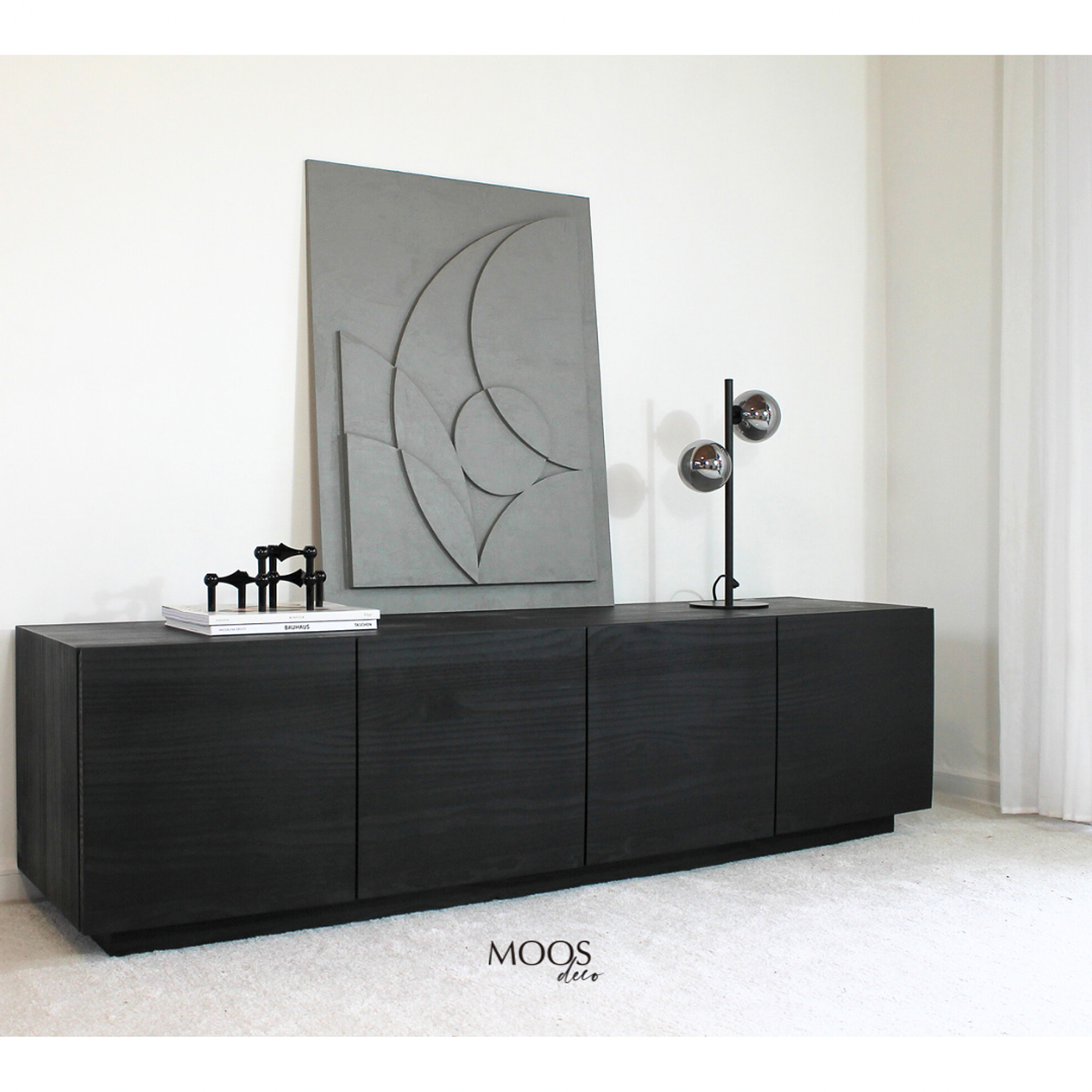 Rack Roma / Tinte negro personalizado 200x90x40 cm.  9