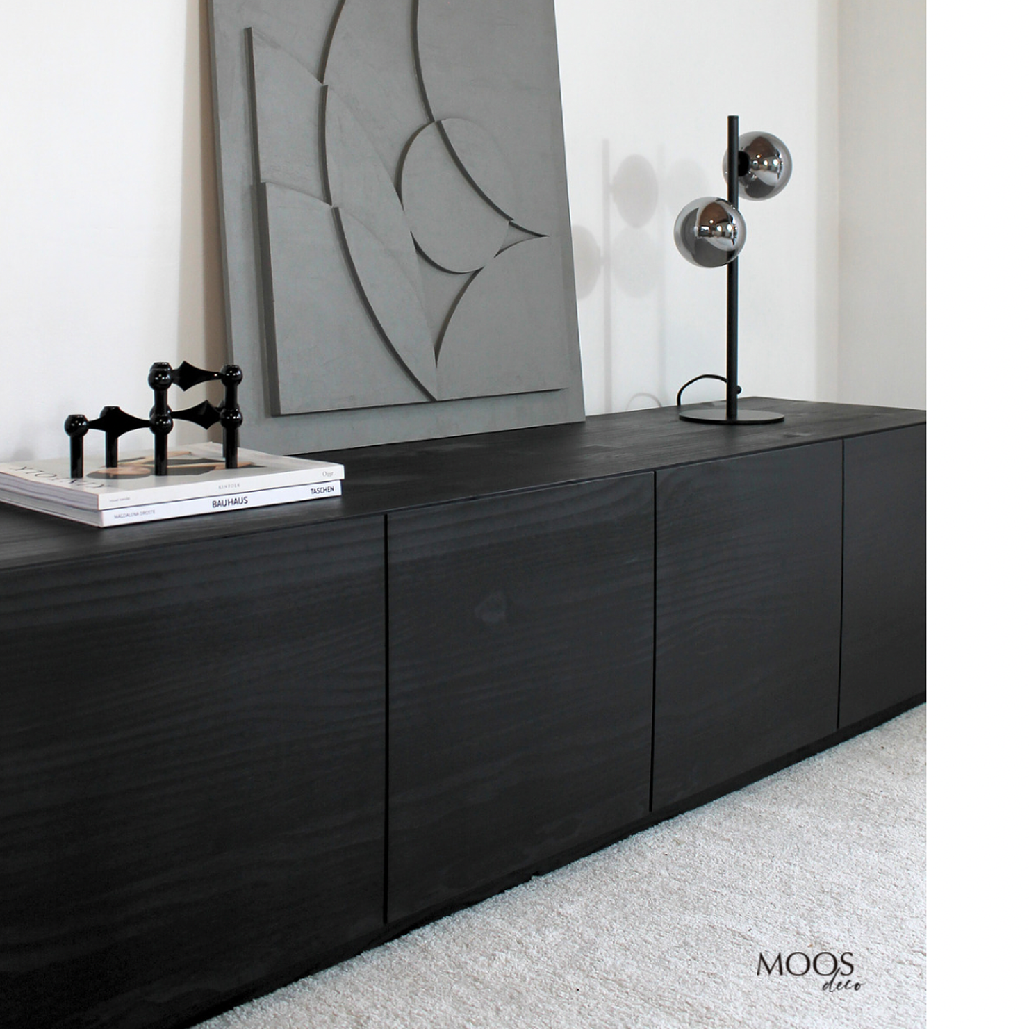 Rack Roma / Tinte negro personalizado 200x90x40 cm.  5