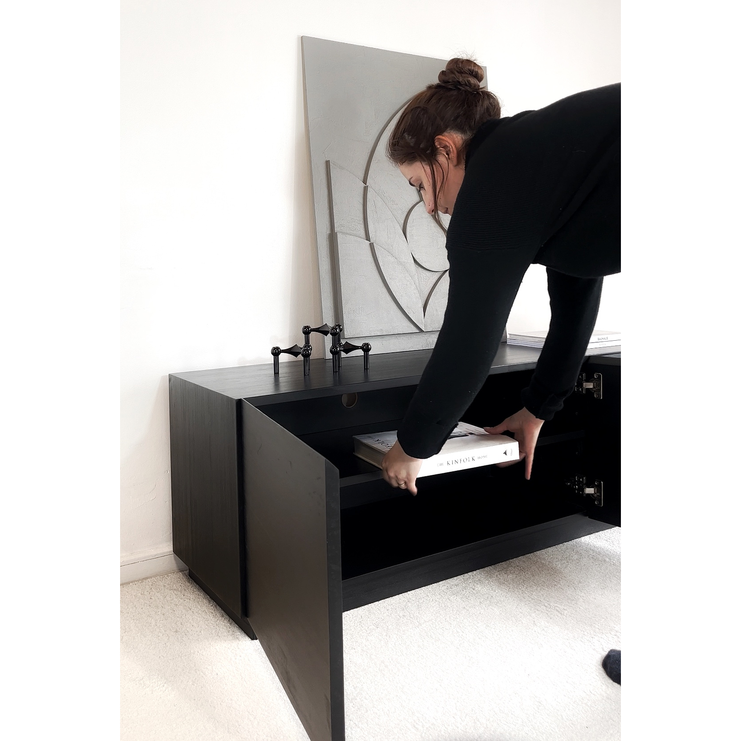 Rack Roma / Tinte negro personalizado 200x90x40 cm.  7