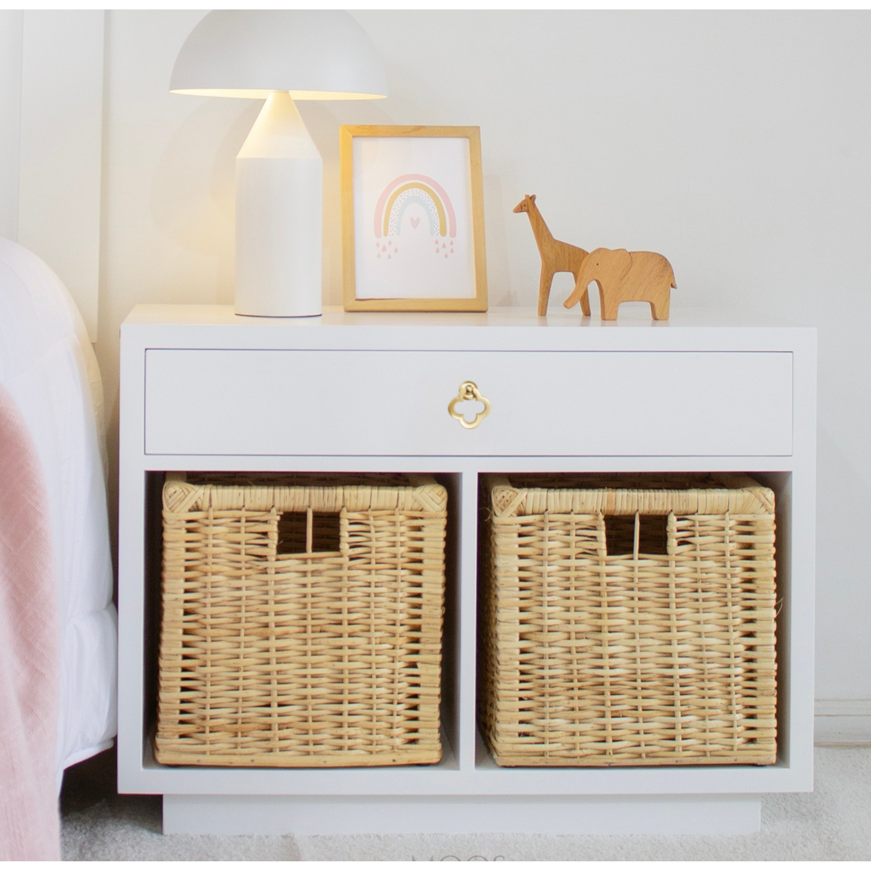 Velador organizador Alice / 2 cestas  8