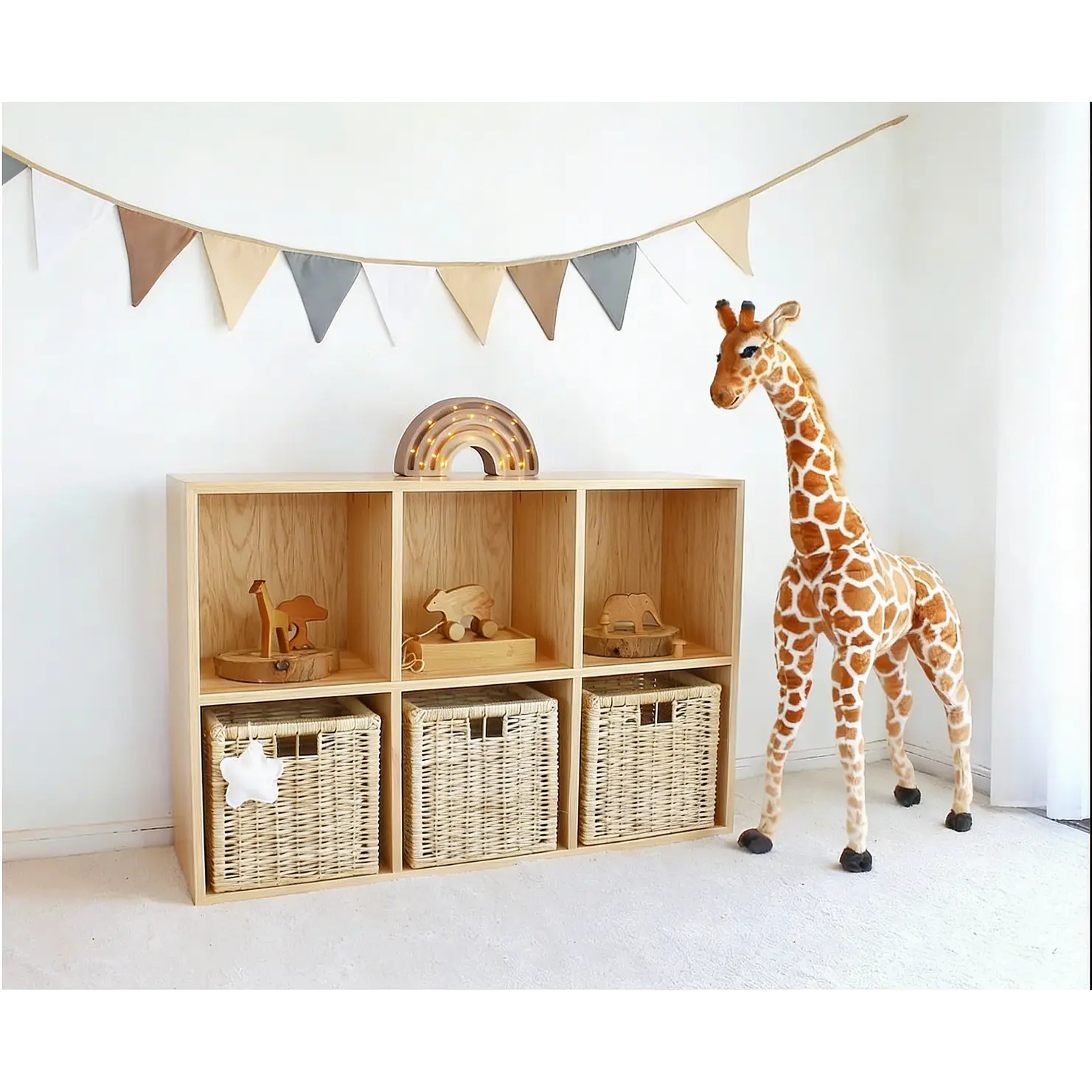 Mueble organizador 6 espacios horizontal / Madera 1