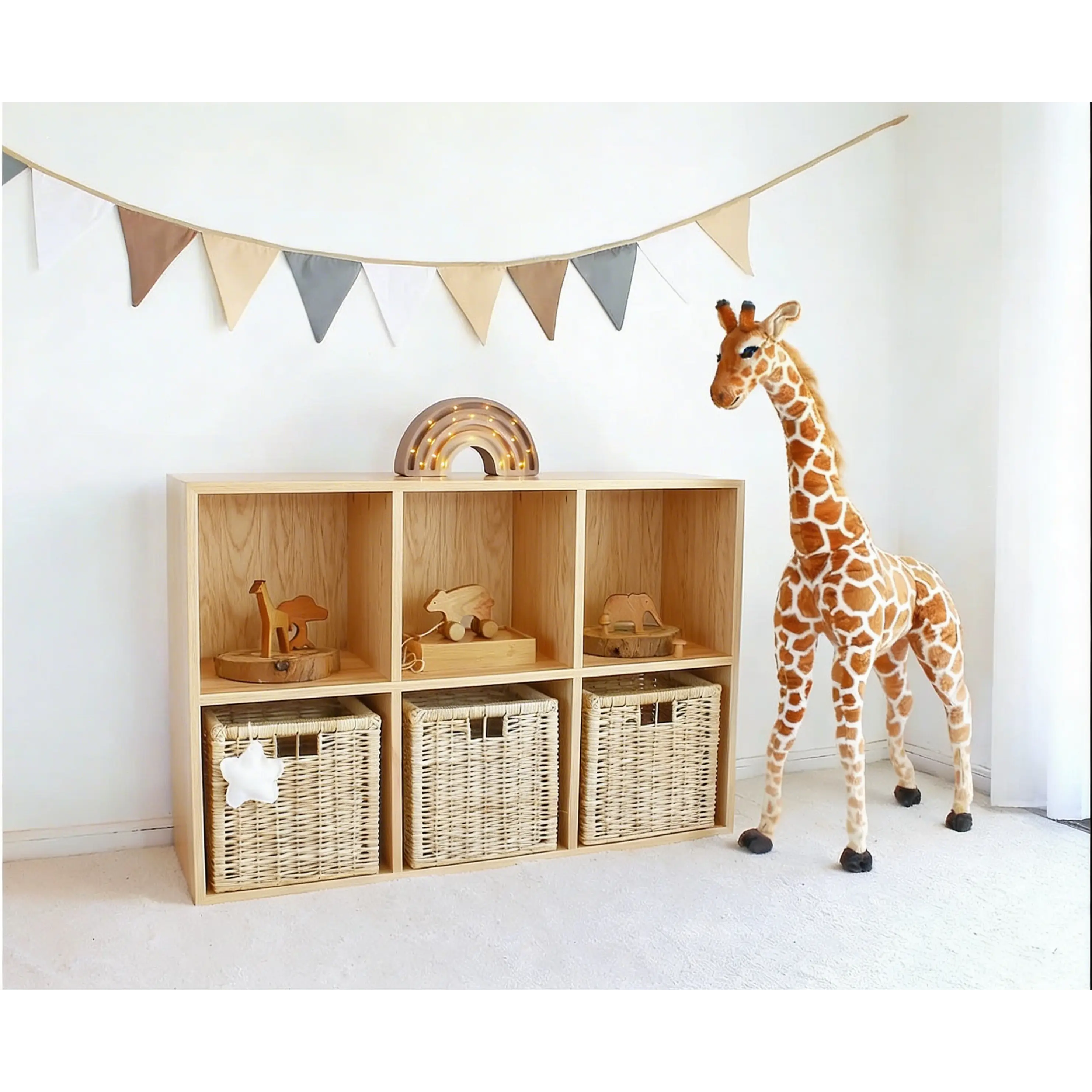 Mueble organizador 6 espacios horizontal / Madera 1