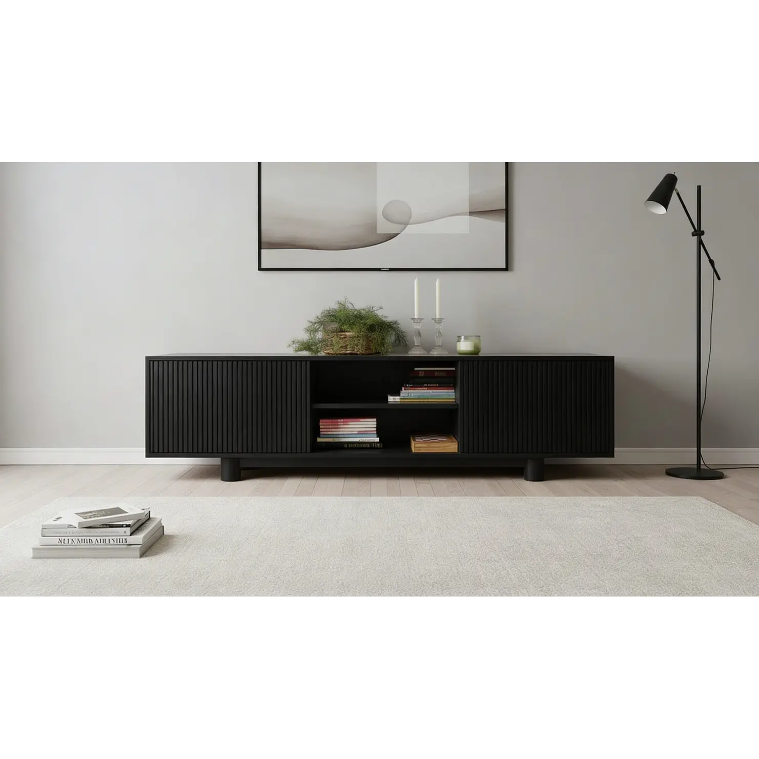 Rack Vicenza hecho de madera maciza (opción patas madera o fierro)  2