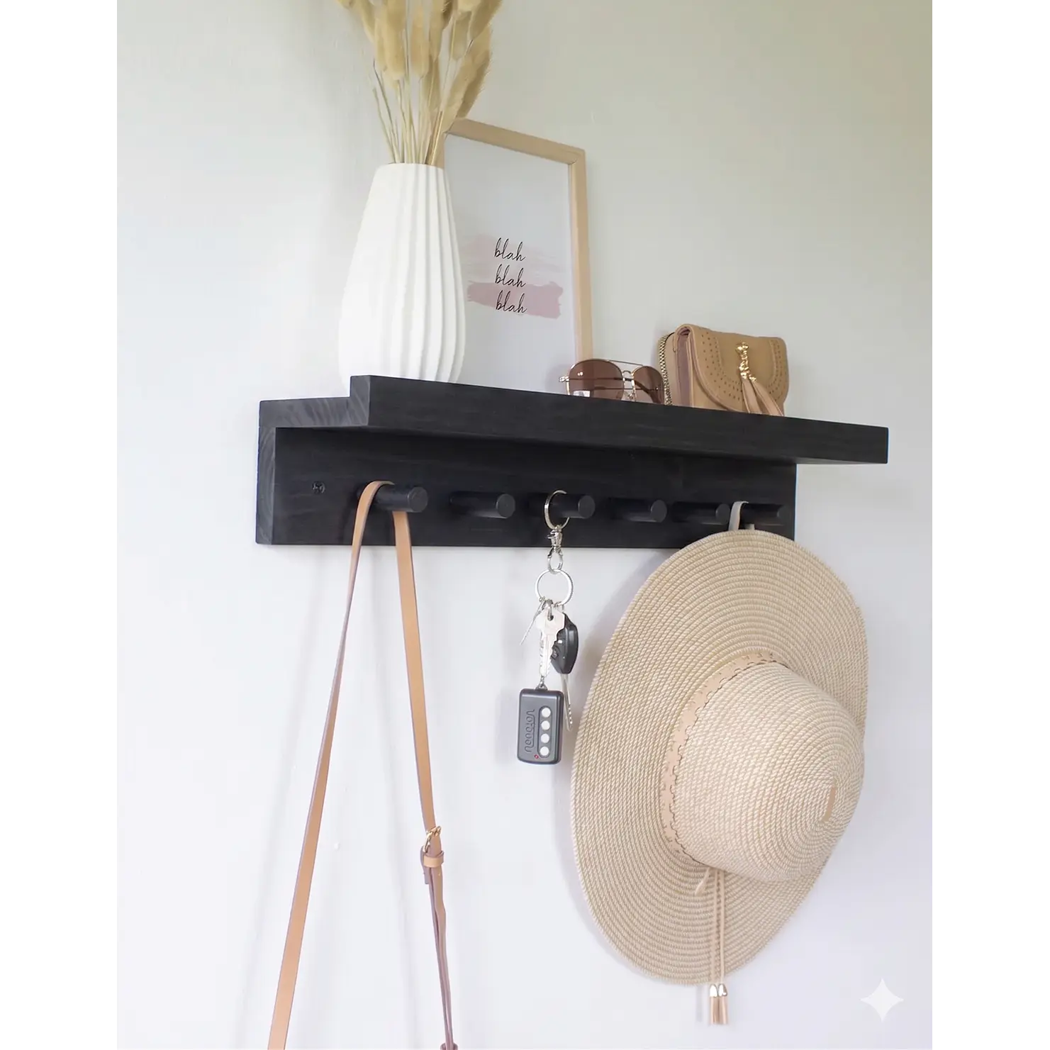 Repisa perchero RIBE MADERA (opción colores y medidas)   3