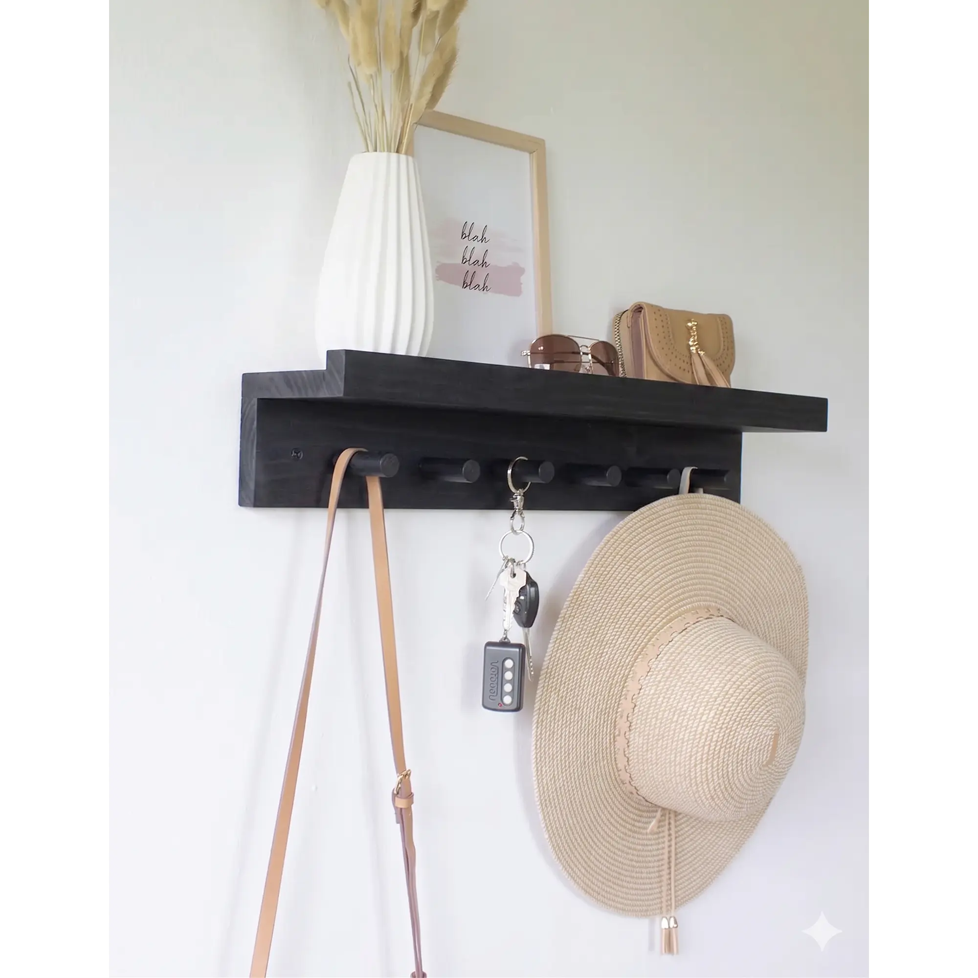 Repisa perchero RIBE MADERA (opción colores y medidas)   4