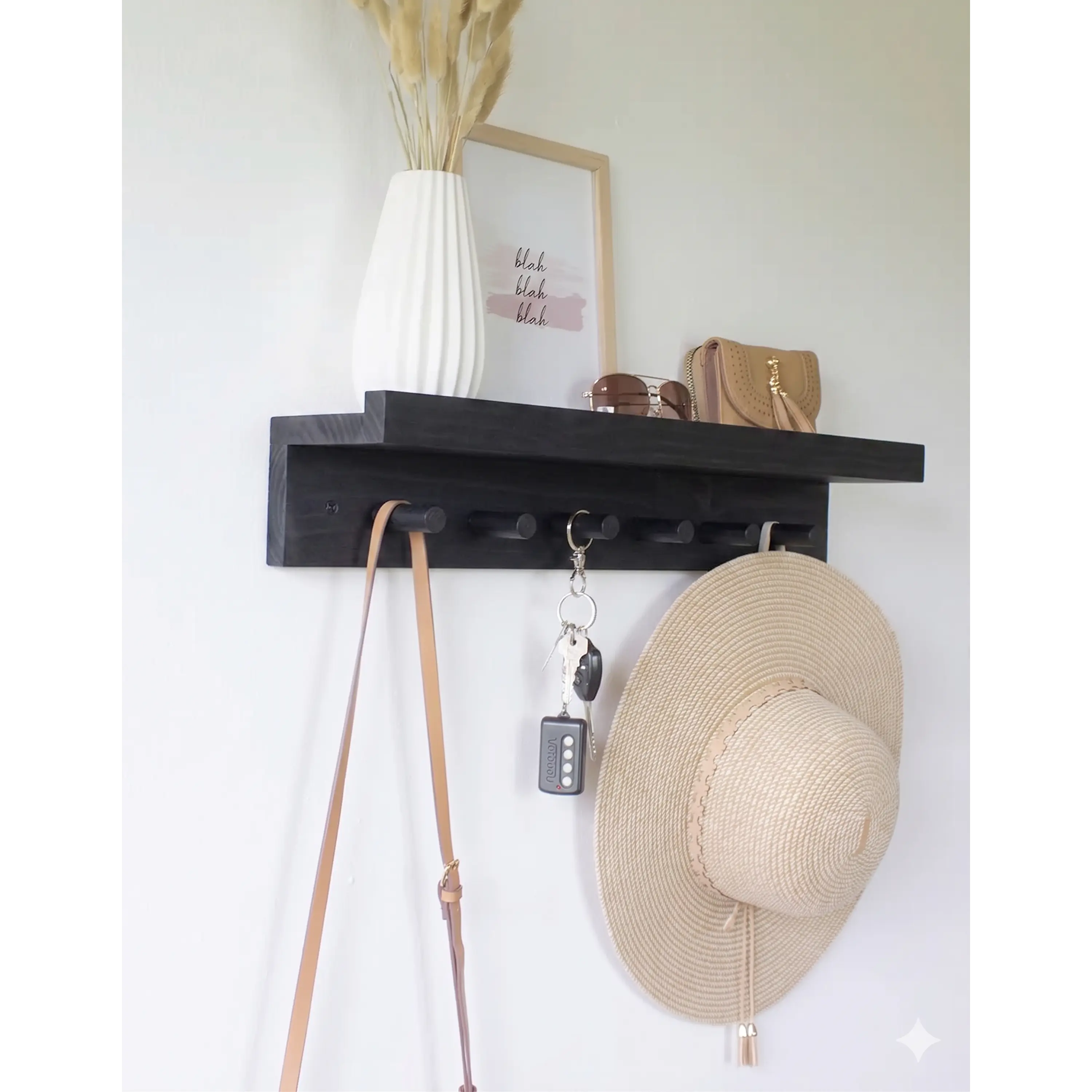 Repisa perchero RIBE MADERA (opción colores y medidas)   4