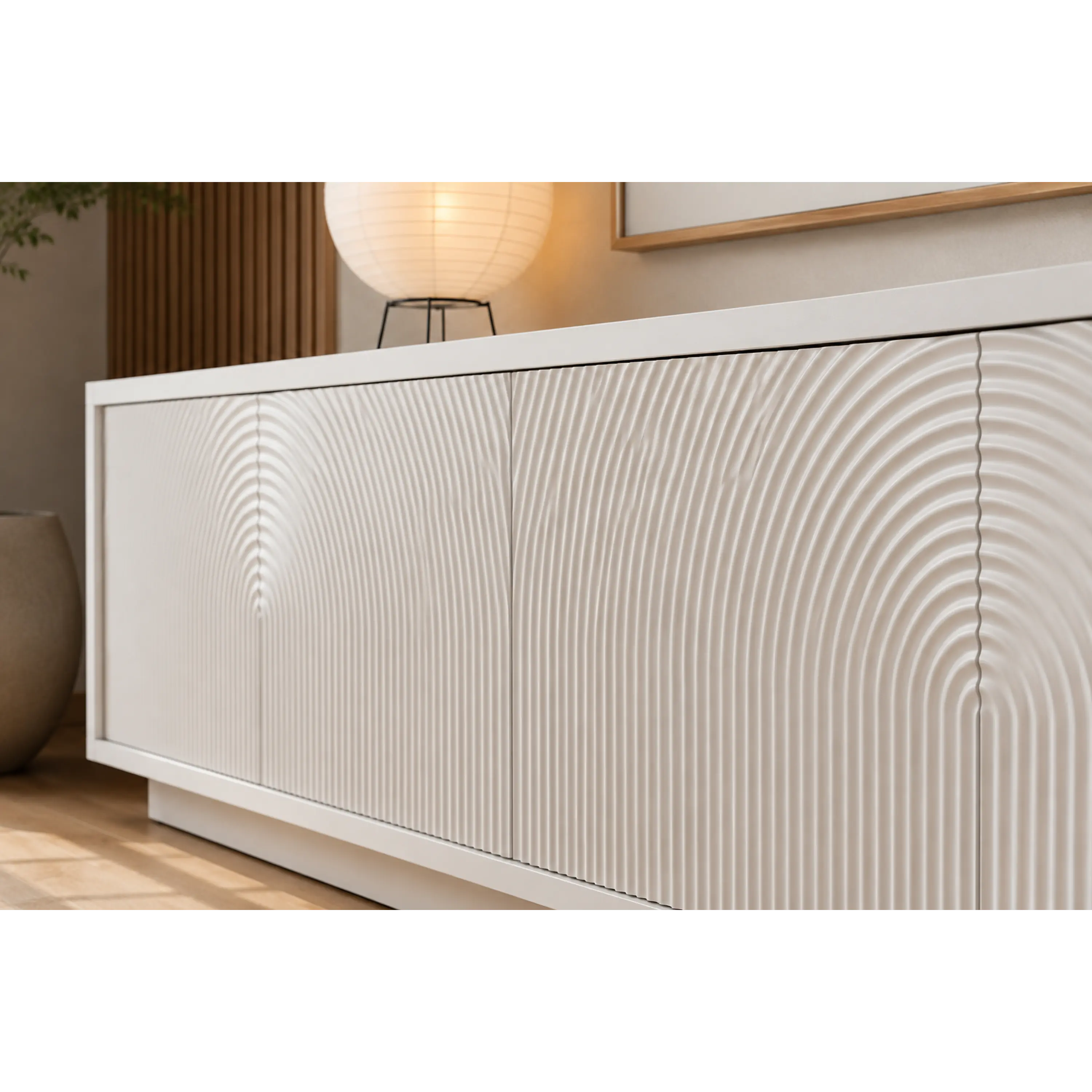 Rack Aurus blanco / Diseño arcos fresado  2