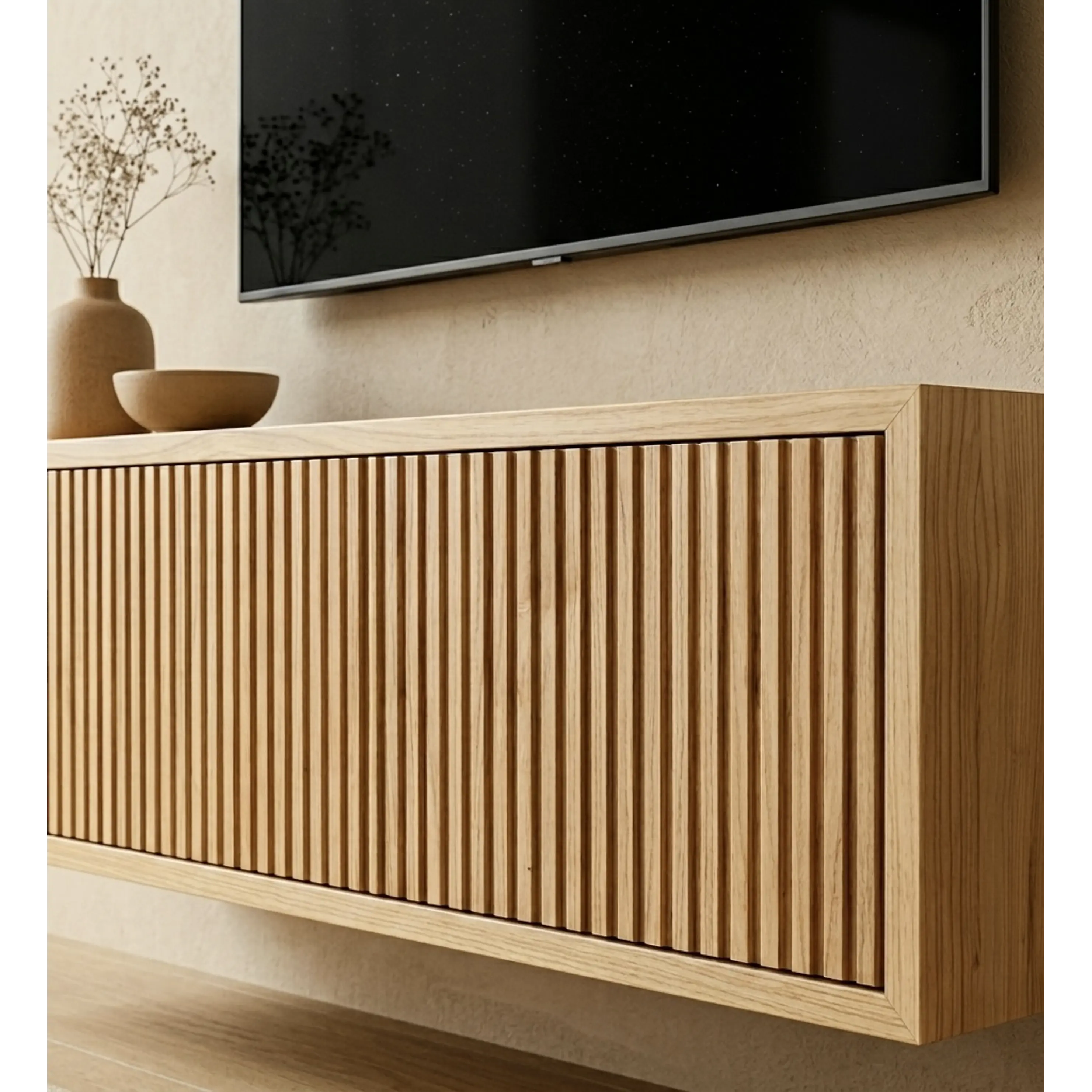 Rack flotante de madera / Modelo Venecia  6