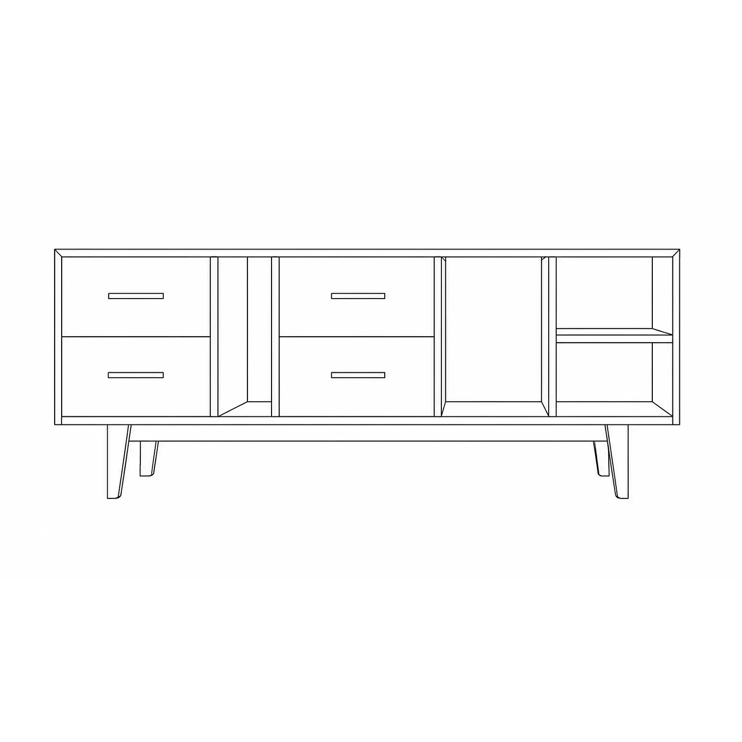 Rack vinilos / Modelo Maximus personalizado nogal  1
