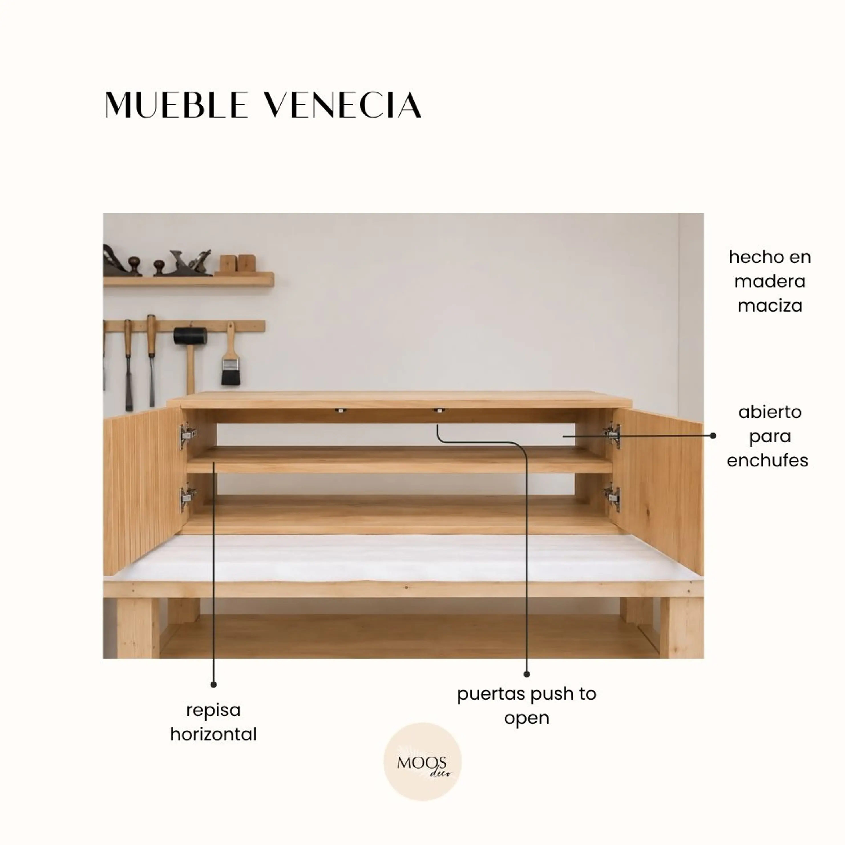 Mueble flotante de madera / Modelo Venecia  5