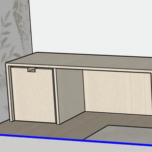 Mueble organizador de madera blanqueada, cajones con ruedas personalizado 