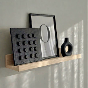 Repisa Lineal de madera / Blanqueado (valor unitario) 