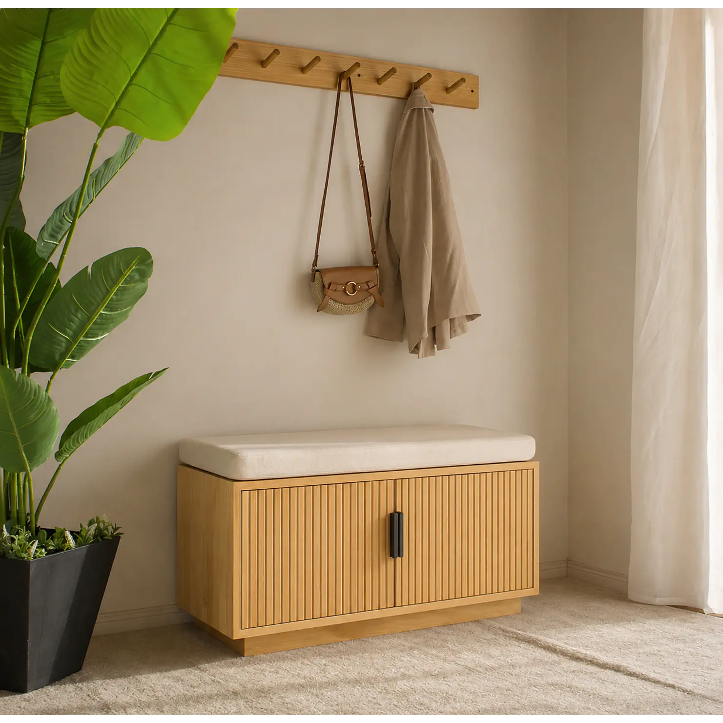 Recibidor zapatero / personalizado 90x45x40 cm. (incluye colchoneta) 1