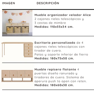 Proyecto dormitorio / velador, escritorio y mueble flotante 