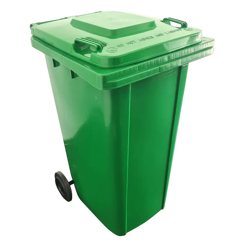 Basurero Contendedor De Basura 240 Litros Con Ruedas - Verde 1