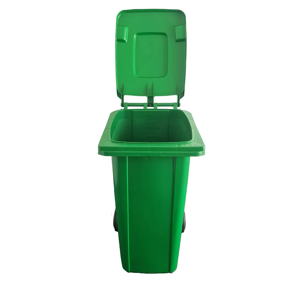 Basurero Contendedor De Basura 240 Litros Con Ruedas - Verde 2