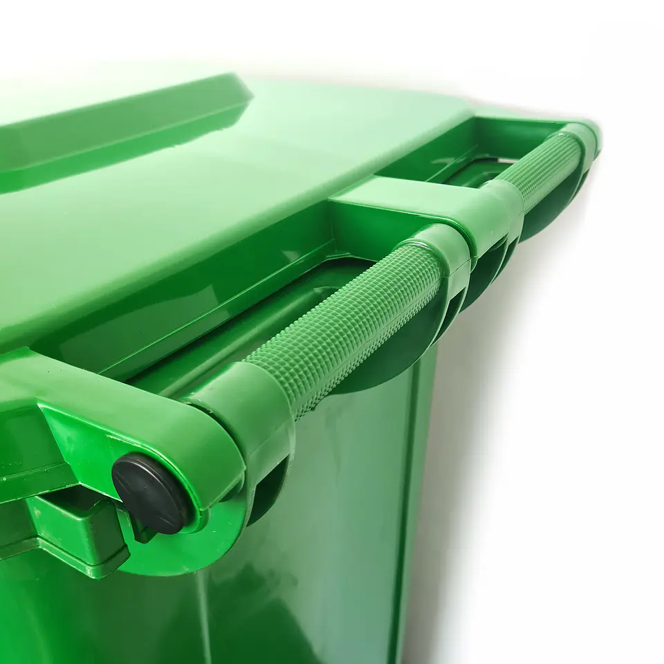 Basurero Contendedor De Basura 240 Litros Con Ruedas - Verde 3