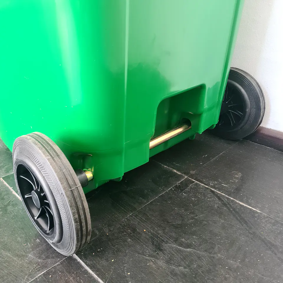 Basurero Contendedor De Basura 240 Litros Con Ruedas - Verde 4