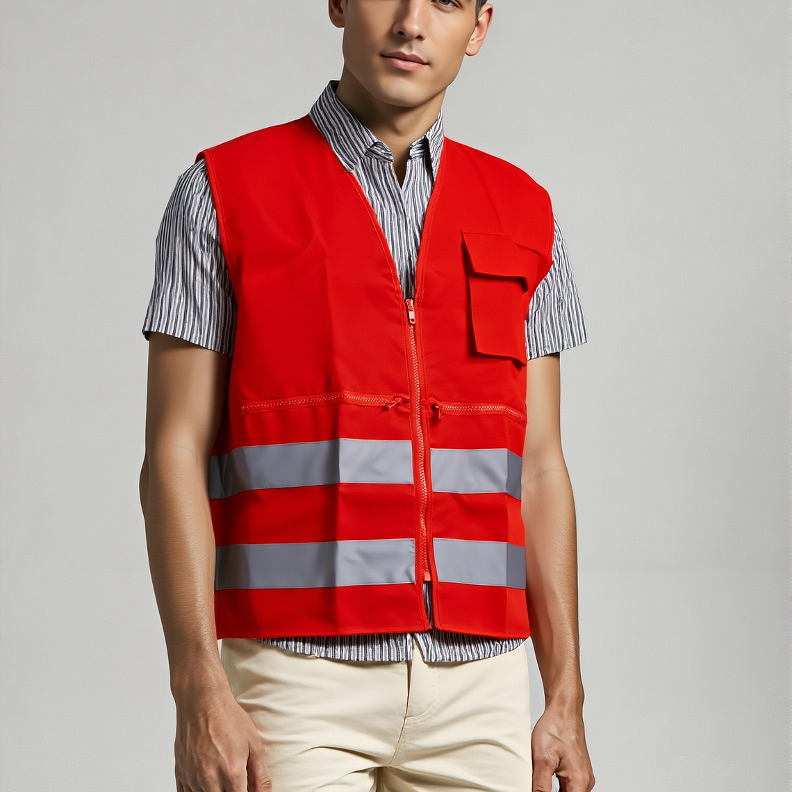 Chaleco Geólogo Seguridad Privada Rojo Talla S 3