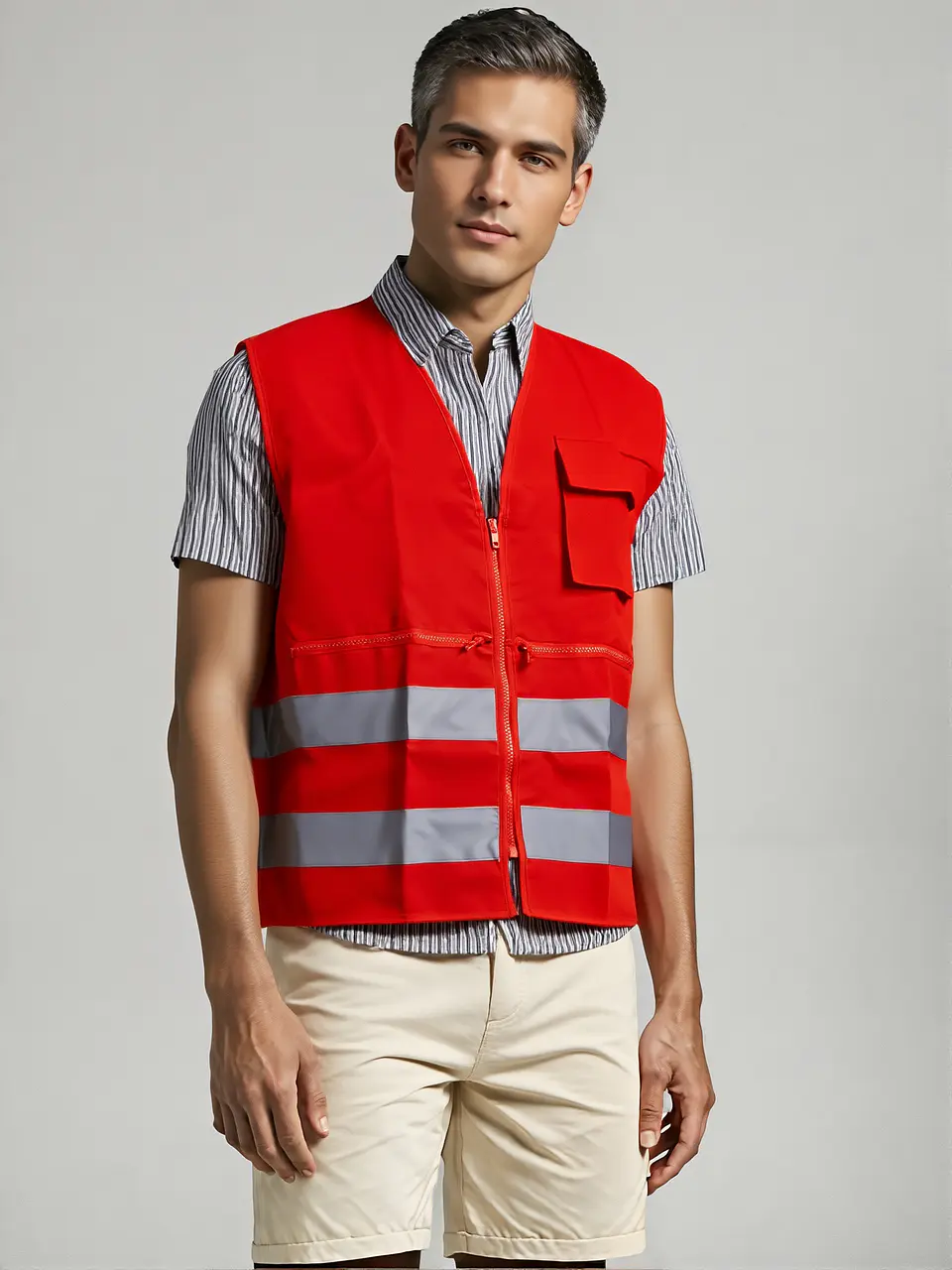 Chaleco Geólogo Seguridad Privada Rojo Talla S 3