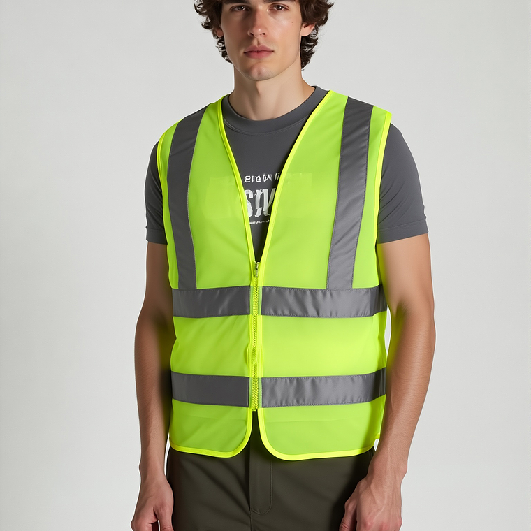 Chaleco Reflectante Amarillo Seguridad - 50 Unidades 2