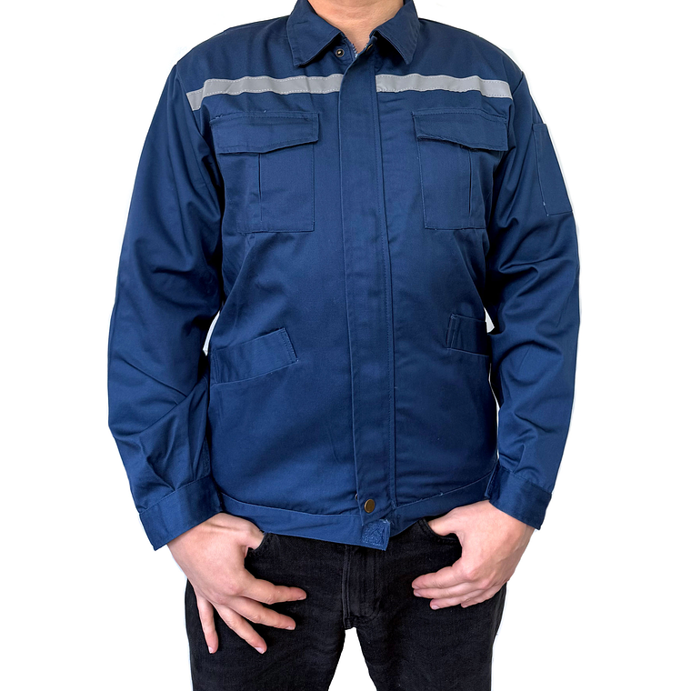 Chaqueta De Trabajo Reflectante Gabardina Azul 5