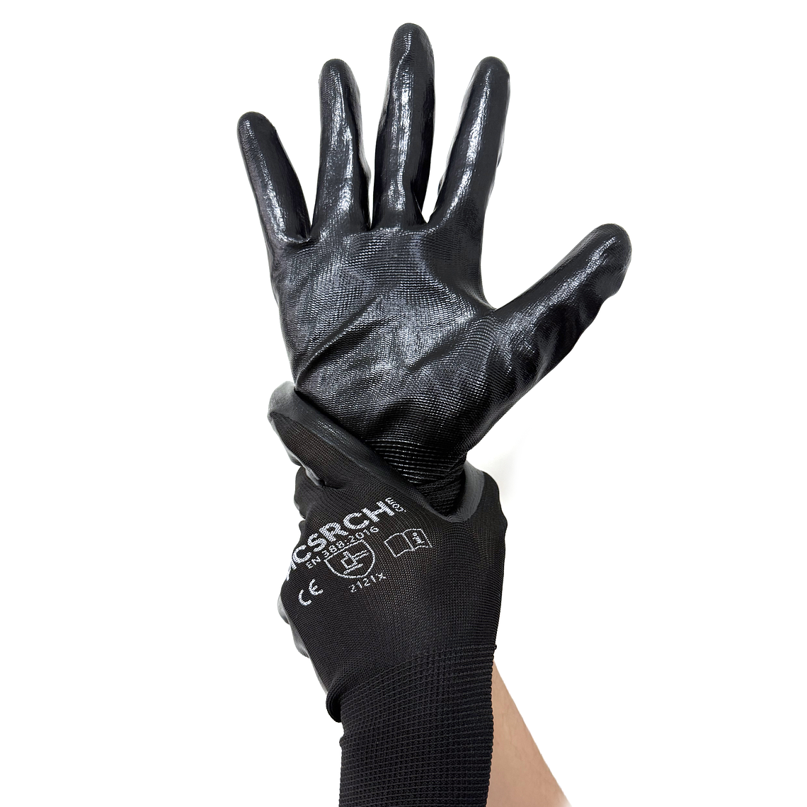 Guante Multiproposito Palma De Nitrilo Negro - 10 Pares 1