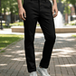Pantalon De Vestir Negro Hombre Elasticado 220gsm - Miniatura 1