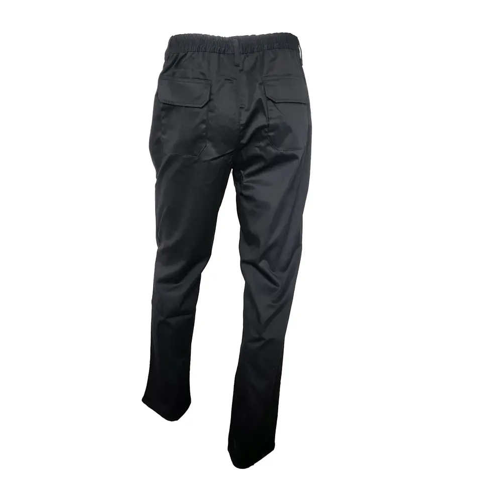 Pantalon De Vestir Negro Hombre Elasticado 220gsm 4