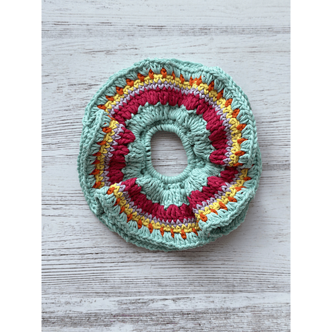 Scrunchies tejidos a Crochet