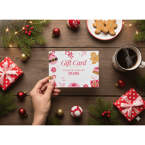 GIFT CARD TALLER DE CROCHET