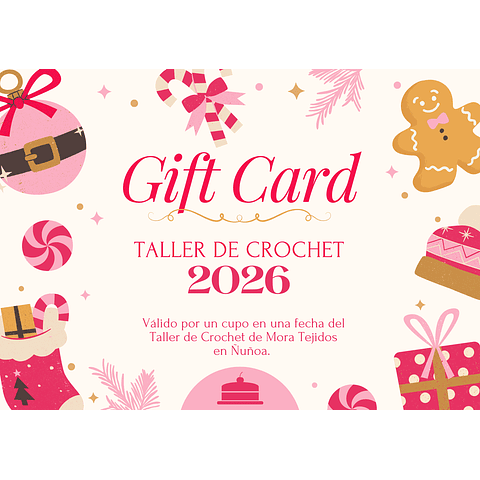 GIFT CARD TALLER DE CROCHET