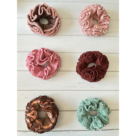 Scrunchies Tejidos a Crochet