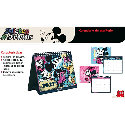 CALENDARIO ESCRITORIO MICKEY Y SUS AMIGOS 2027