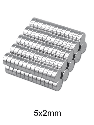 iman neodimio 5x2 mm paquete 50 unidades