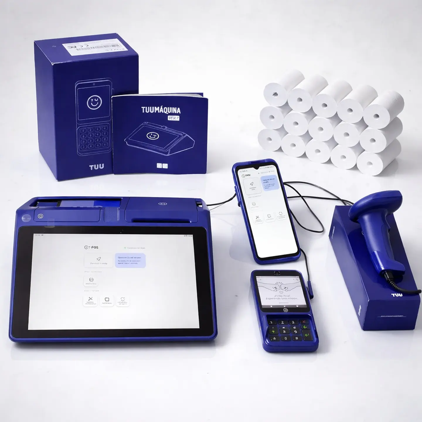 desk 2 punto de venta haulmer tuu + maquina pro2 + lector codigo 1