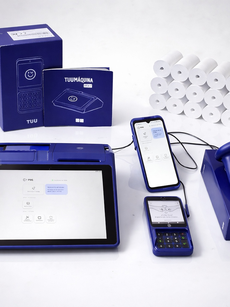 desk 2 punto de venta haulmer tuu + maquina pro2 + lector codigo 1