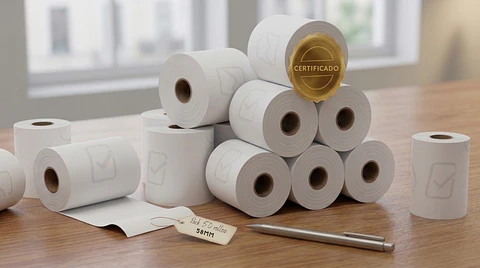 Pack de 50 Rollos de Papel Termico originales tuu 58mm