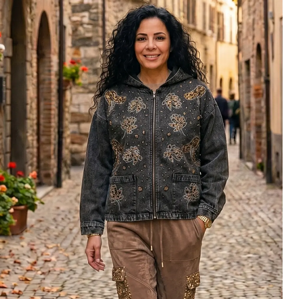 Chaqueta Jeans Tachas 1