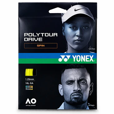 Set Cuerda Tenis POLY TOUR DRIVE 1.25 / 16L Amarillo 1