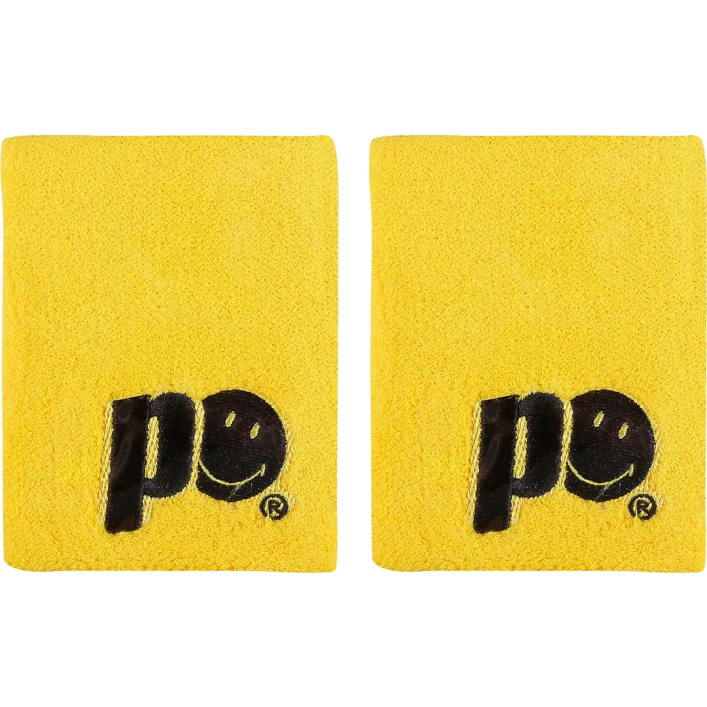Muñequeras Prince Smiley Corta Amarillo 1