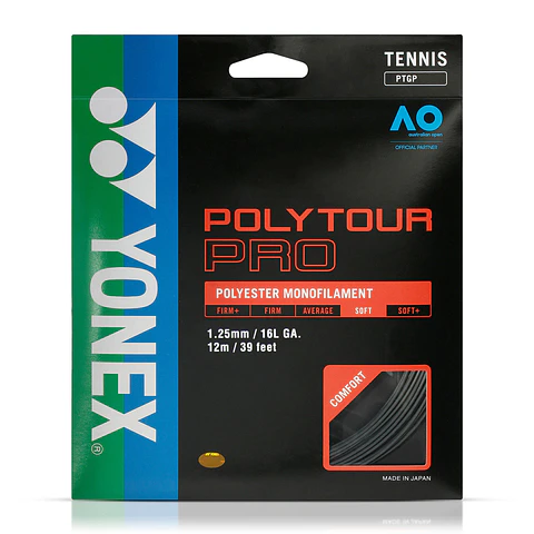 Set Cuerda Tenis Poly Tour PRO 1.25 / 16L Negro