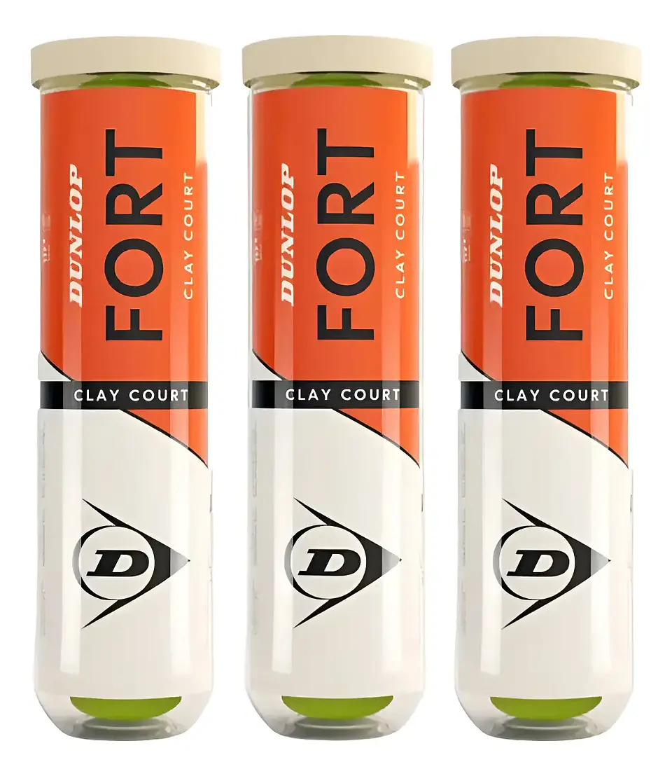 Pack 3 Tarros Dunlop Fort Clay Court x4 2