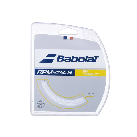 Set Cuerda Tenis Babolat RPM Hurricane Rollo 12mt Blanco1.25