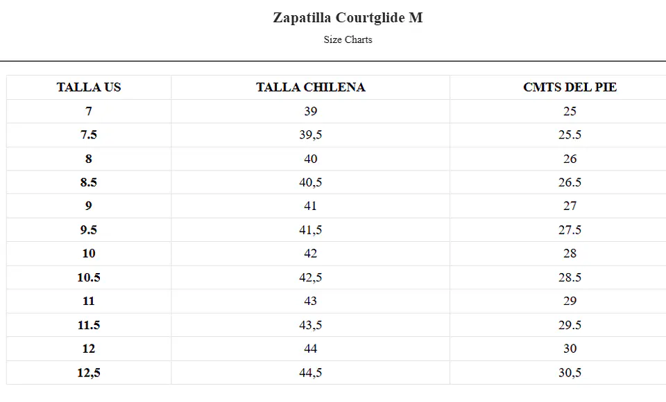 Zapatilla Wilson Courtglide Negro/Blanco T:9.5 - 41.5 - 27.5 4