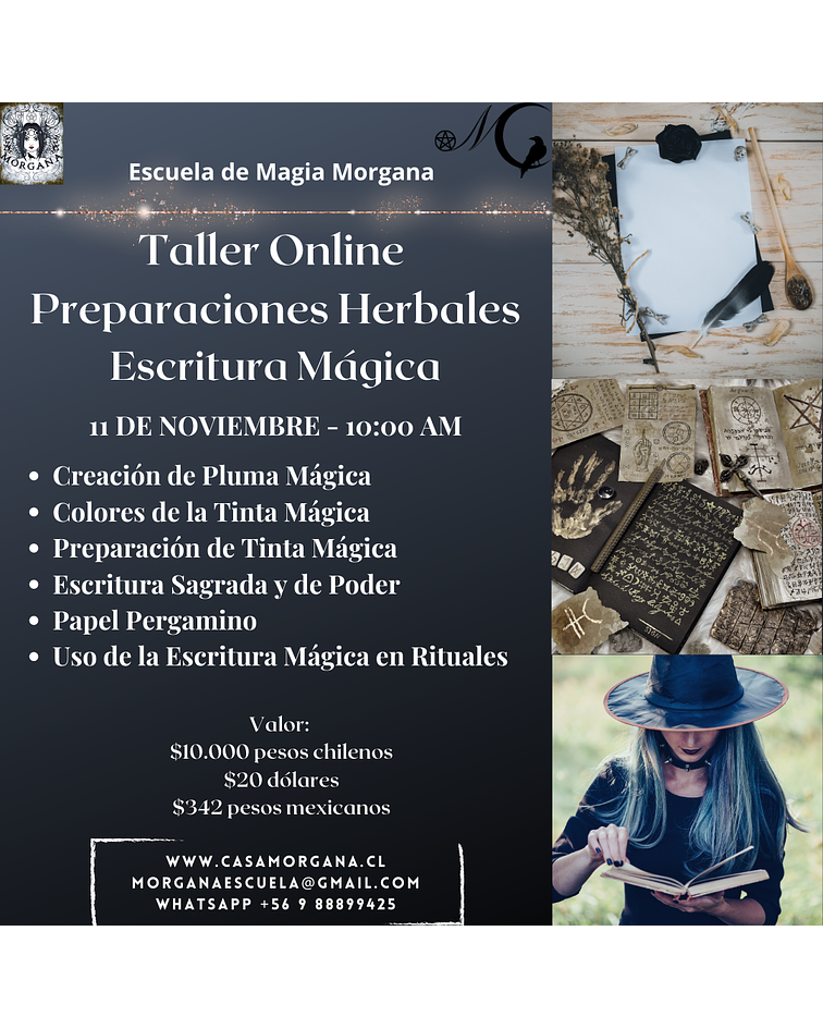 Taller: Rituales y Preparaciones Herbales: Escritura Mágica