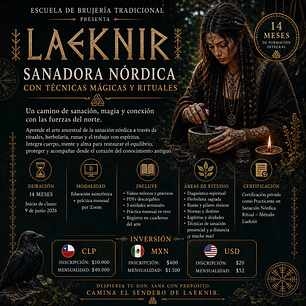 Laeknir, Sanadora Nórdica con Técnicas Mágicas y Rituales